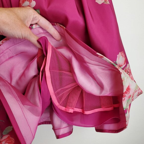 Sherri Hill pink floral formal mini dress - Picture 5 of 14